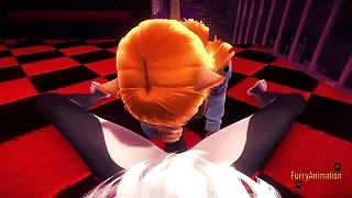 Furry Yiff Hentai POV Blowjob plus Fucked Cat x Leopard - 3D Manga anime cartoon japanese porn