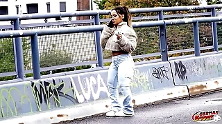 GERMAN SCOUT - Laconic Latina Teeny-weeny Munequita Enfadada talk helter-skelter Big Dick Casting Fuck in Berlin