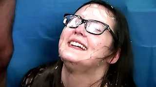 Clumsy gets orientation with an increment of glasses cum covered